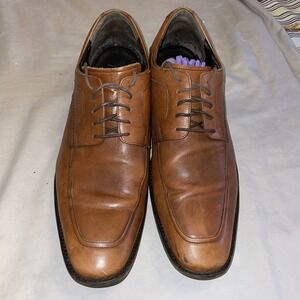 Johnston & Murphy Brown Lace Up Oxford Shoe Size 15M 20-8766 Larsey Apron Toe